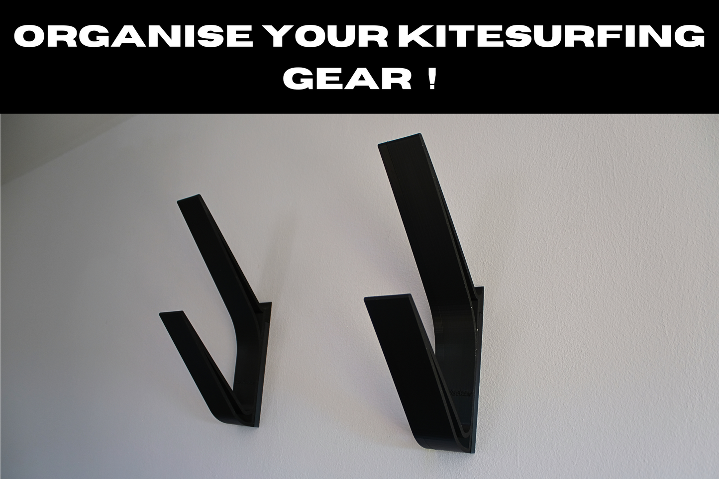 Wandhalterung für 2 Kitesurf Boards - Kompatibel mit Kite, Foil, Wave und Surfboards