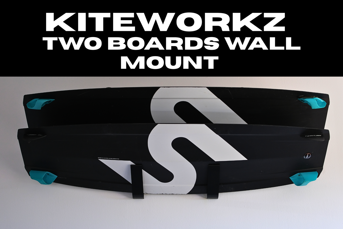 Wandhalterung für 2 Kitesurf Boards - Kompatibel mit Kite, Foil, Wave und Surfboards